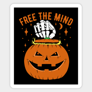 Free the mind Halloween pumpkin Magnet